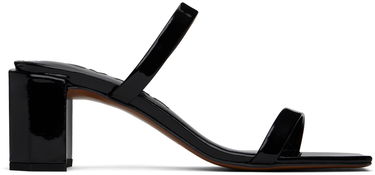 Sneakers og sko BY FAR Tanya Patent Leather Heeled Sandals Sort | 19PFTNYSBLP, 0