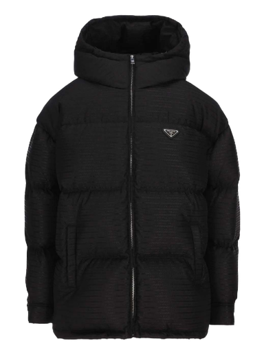 Puffer jakke Prada Zip-Up Padded Jacket Sort | 292052S22211FC-F0002