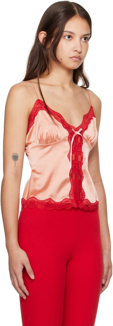 Tanktop GUIZIO Guizio Blair Lace-Trim Satin Camisole Lyserød | H24113W022, 1