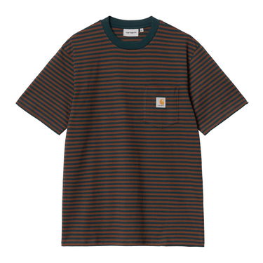 T-shirt Carhartt WIP Striped Pocket T-Shirt Brun | I033816_9, 3