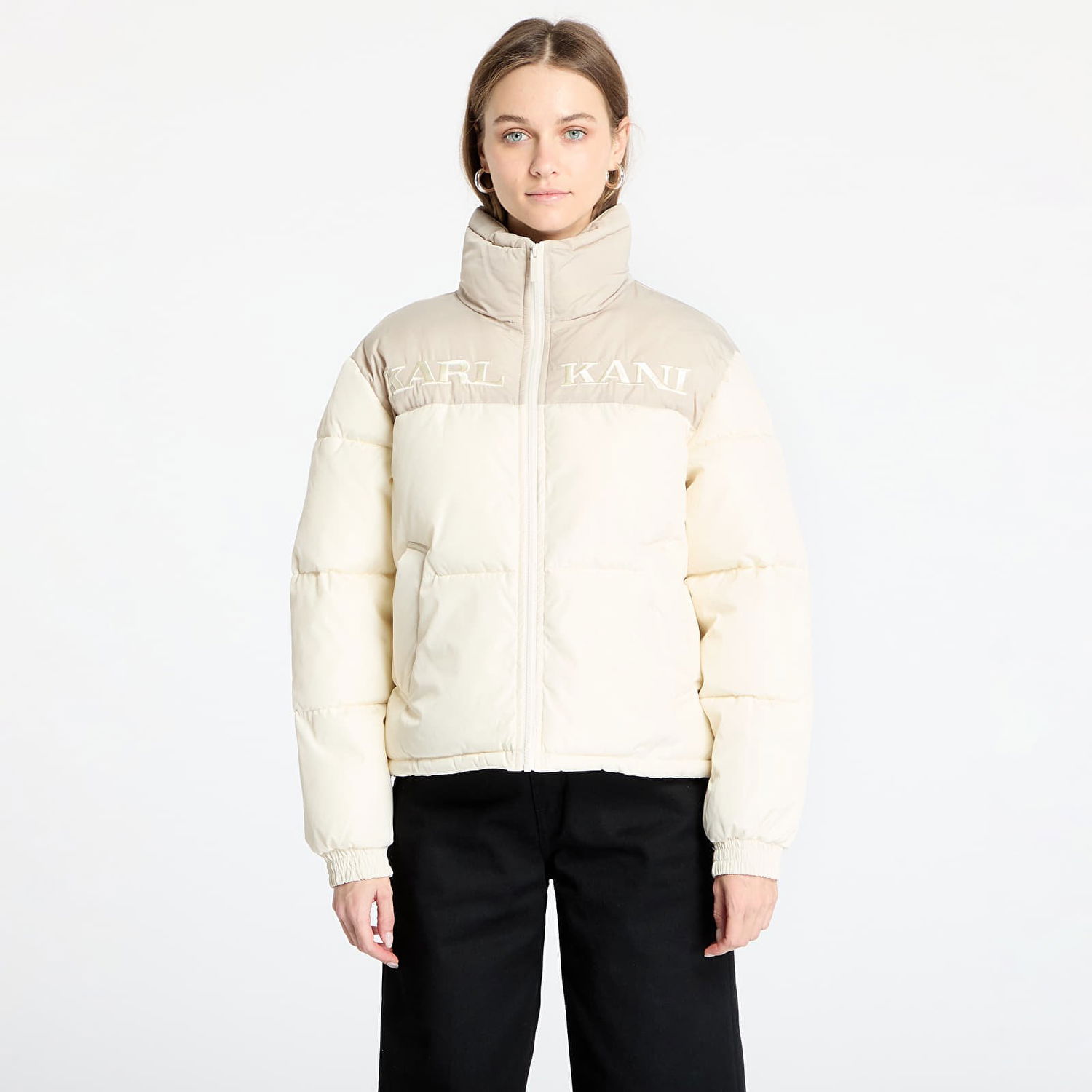 Puffer jakke Karl Kani Retro Essential Puffer Jacket Beige | 61760016, 0