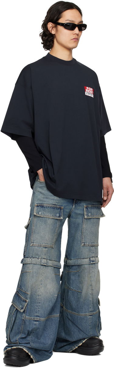 T-shirt VETEMENTS Vetements 'For Rent' Oversized T-Shirt Mørkeblå | UA66TR745N, 3