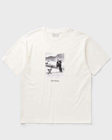 T-shirt Drôle de Monsieur Ice Skating Waiter T-Shirt Hvid | I-TS266-CO195-OW, 1