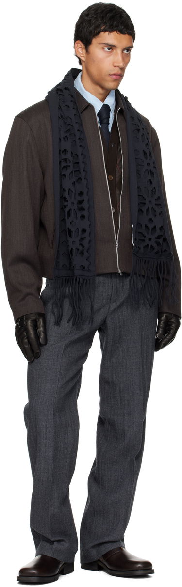Tørklæde OUR LEGACY Our Legacy Tore Fringed Scarf Sort | A4258TC, 1