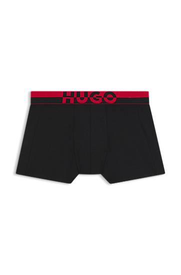 Boksere BOSS Three-pack modal-blend trunks with logo waistbands Sort | 50545667