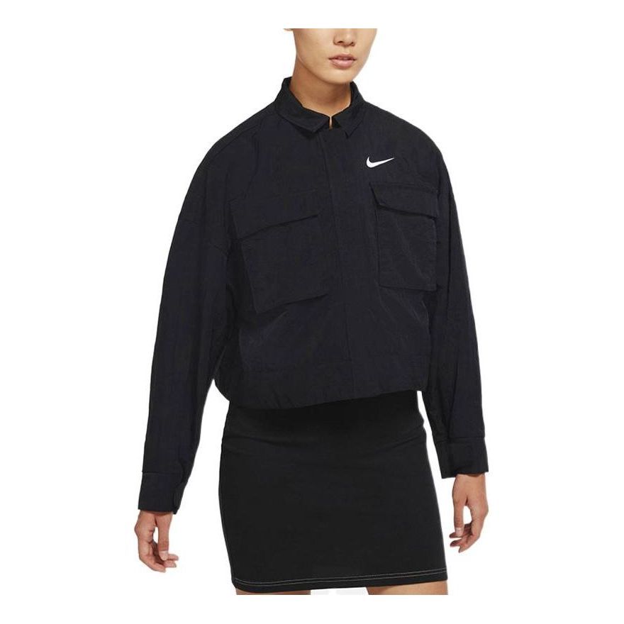 Bomberjakke Nike Big Pocket Short Jacket Sort | DM6244-010, 0