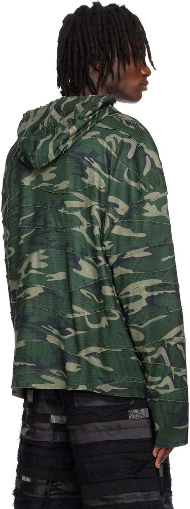 Sweatshirt Who Decides War Who Decides War Winged Wavelength Camo Zip-Up Hoodie Grøn | 1110650011SS25, 2