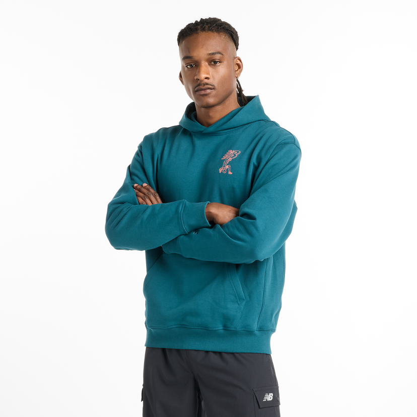 Sweatshirt New Balance Hoodie Athletics Higher Learning Grøn | NBMT51979DOE