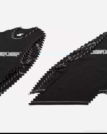 T-shirt ROA Sticks Stitch Organic Longsleeve T-Shirt Sort | RBMW0509JY51 BLK0001, 1