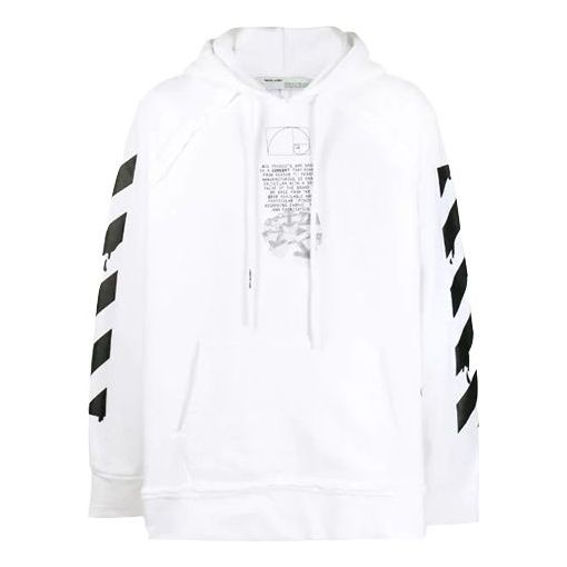 Sweatshirt Off-White Dripping Arrows Print Hoodie Hvid | OMBB057R20E300050110