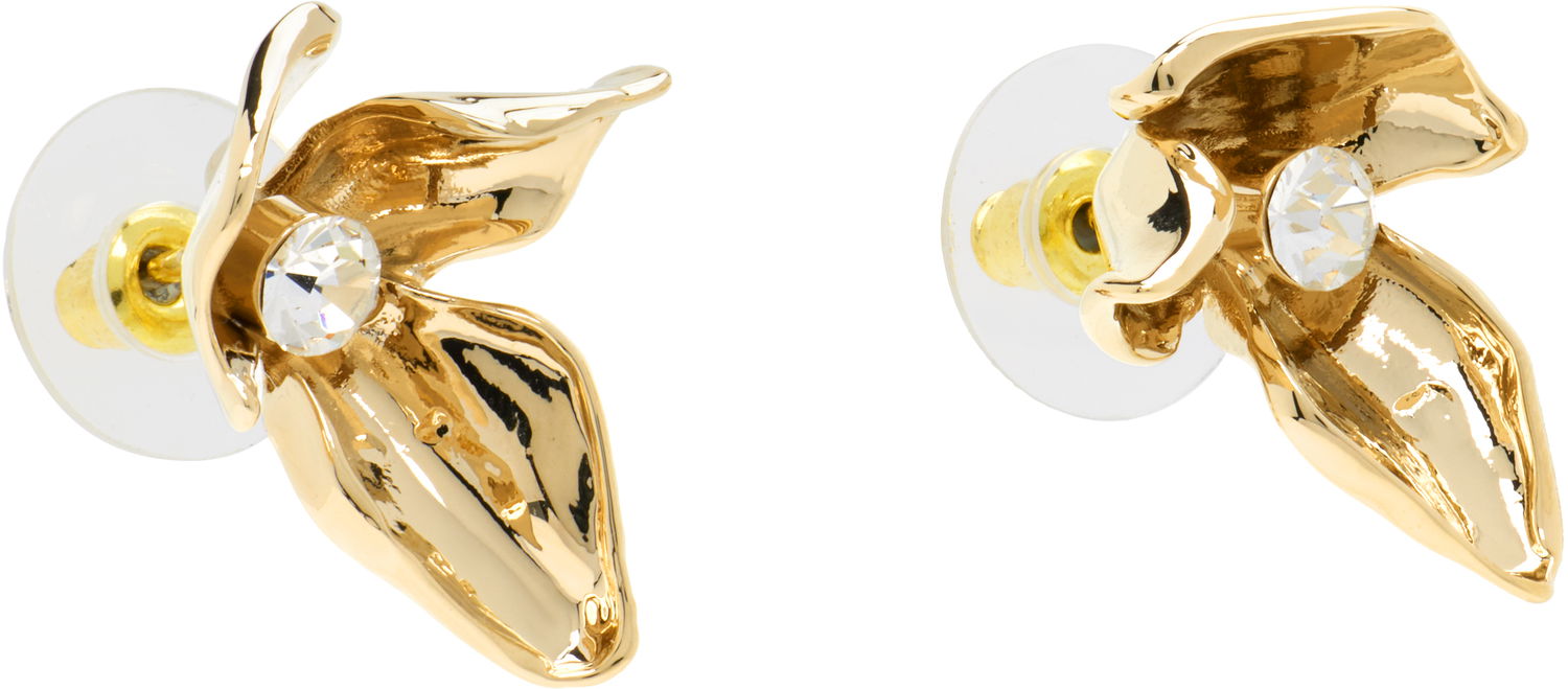 Øreringe Erdem Erdem Gold-Tone Crystal Flower Earrings Gul | PF25_JE18_00038003, 1