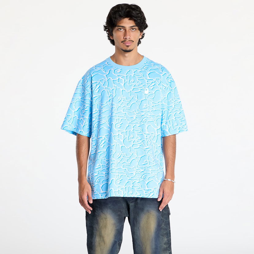 T-shirt BAPE Abc Sea Surface Camo Relaxed Fit Tee Blue Blå | 001CSK701002F BLU