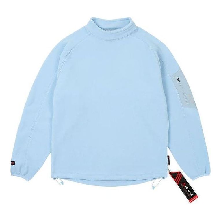 Sweatshirt Palace Mock Neck Fleece Sweatshirt Blå | P25CS164