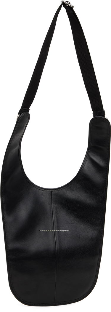 Taljetaske Maison Margiela MM6 Maison Margiela Flat Saddle Mini Bag Sort | SB5WG0026 P7253, 2