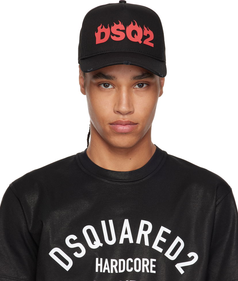 Kasket DSQUARED2 Dsquared2 Baseball Cap with Flames Logo Sort | BCM0915-05C00001-2124