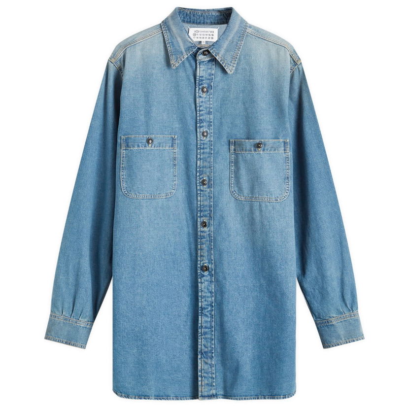 Skjorte Maison Margiela Denim Work Shirt Blå | S50DT0042-S30815-966