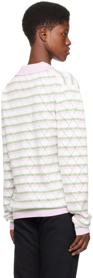 Sweater We11done We11done Striped Knit Polo Shirt Flerfarvet | WD-KT0-24-639-U-LP, 2