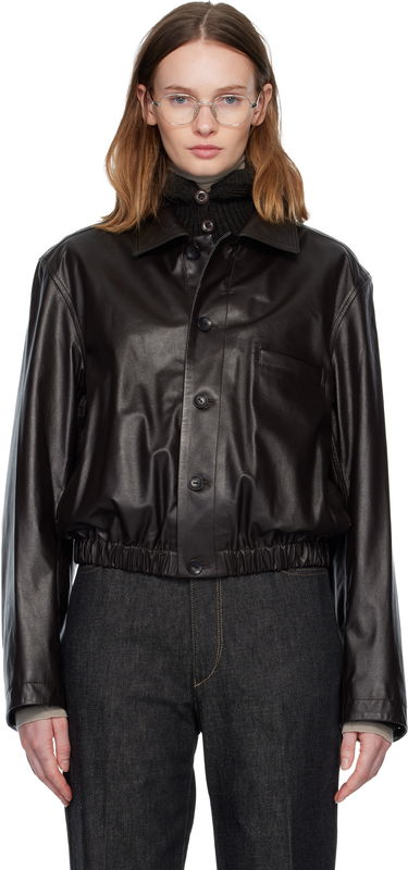 Jakke LEMAIRE Soft Leather Collared Blouson Jacket Brun | OW1158 LL0146, 0