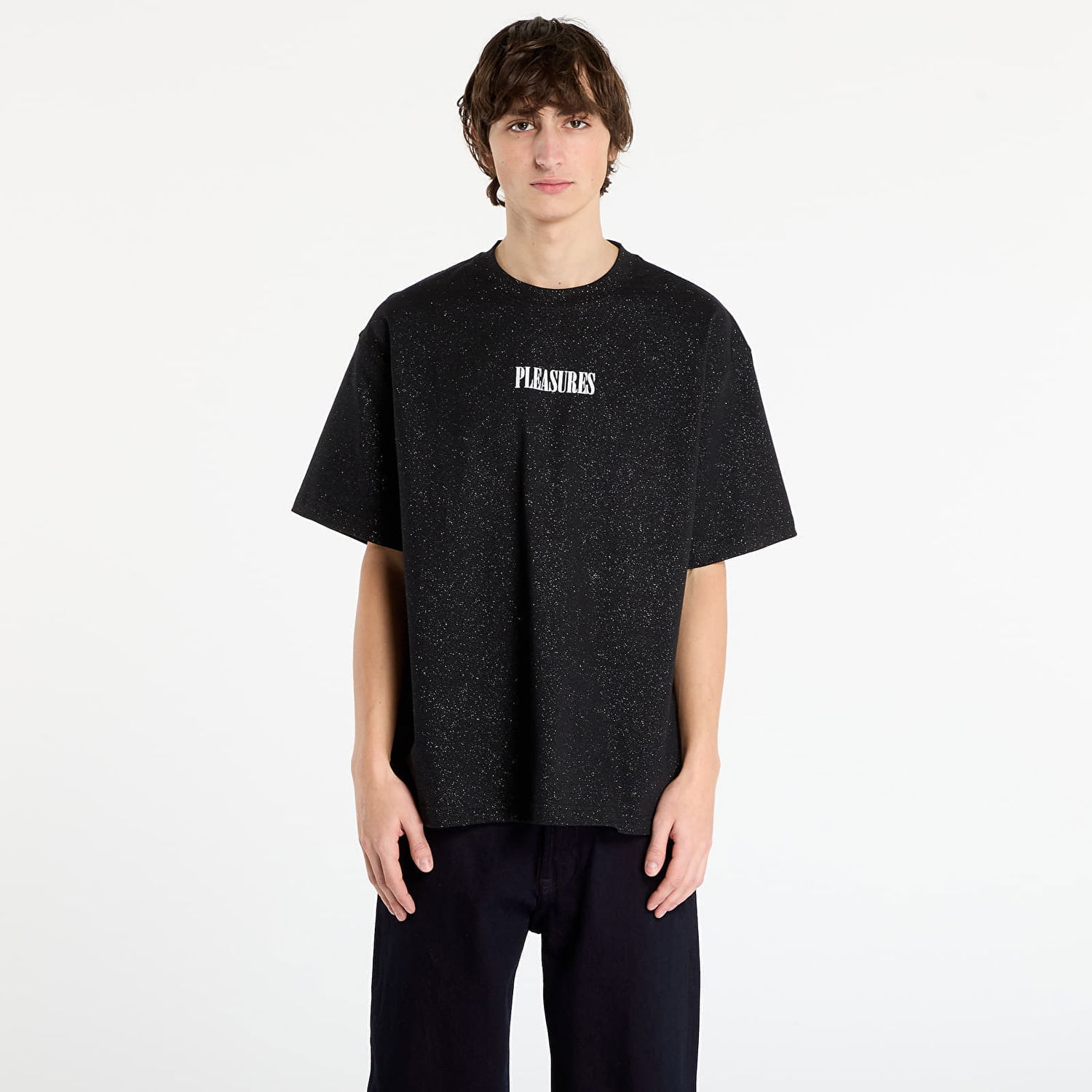 T-shirt Pleasures Starry Heavyweight T-Shirt Sort | P25F042-BLACK, 0