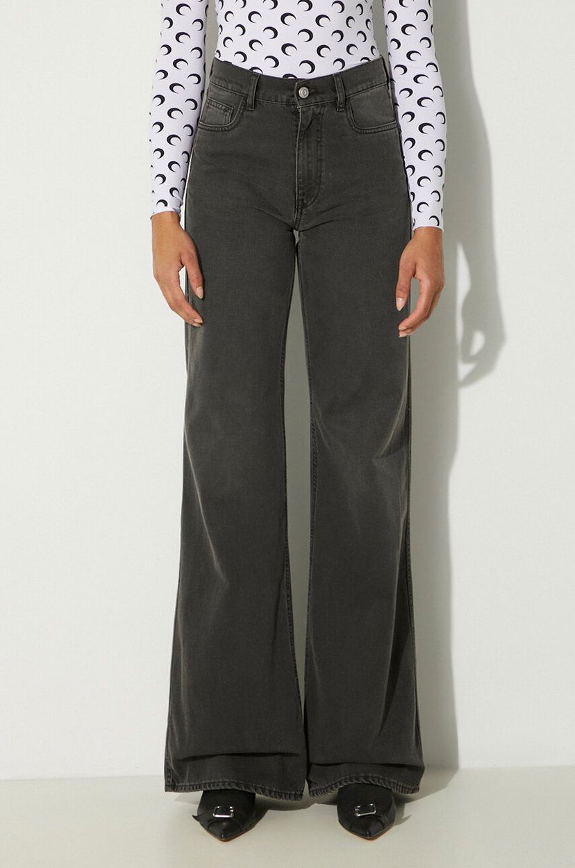 Jeans Coperni Wide Leg High-Waisted Denim Pants Grå | COPP95F2004