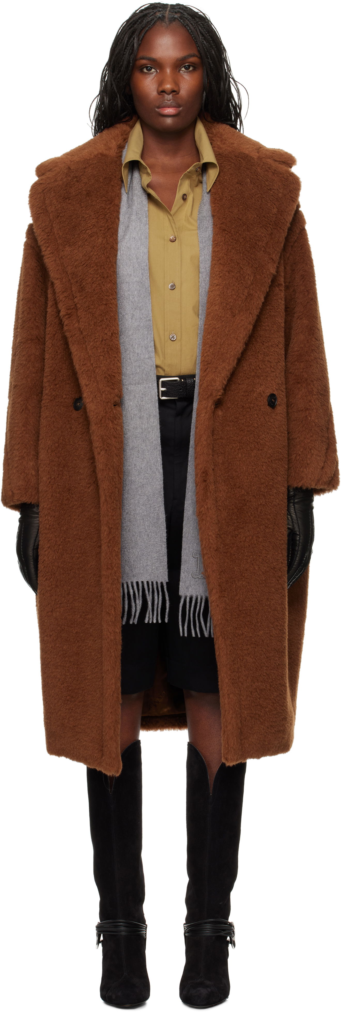 Frakker Max Mara Max Mara Tedgirl Teddy Coat Brun | 2421016042600 MM10501, 0