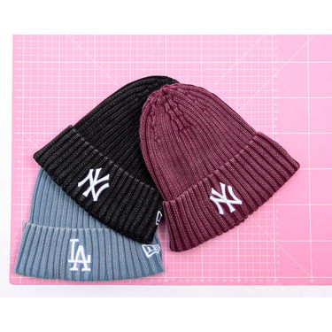 Beanie New Era MLB Mini Logo Cuff Beanie NY Yankees Bourgogne | 60691187, 1
