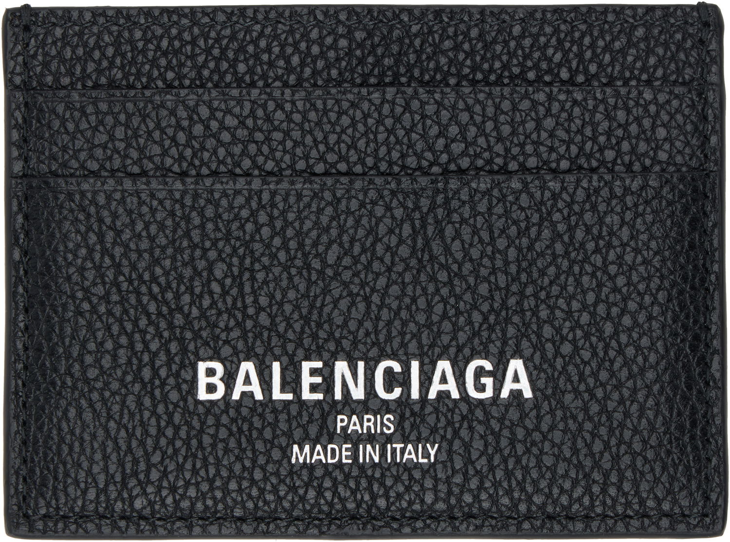 Tegnebog Balenciaga Textured Leather Card Holder Sort | 806637 2ABDD, 0