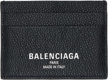 Tegnebog Balenciaga Textured Leather Card Holder Sort | 806637 2ABDD, 0