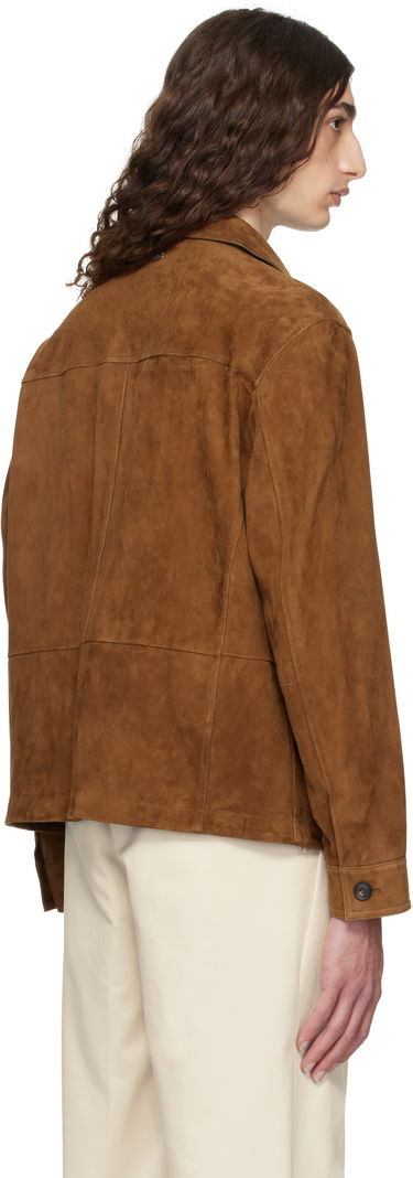 Jakke BOSS Regular-Fit Suede Jacket Brun | 50543204, 3
