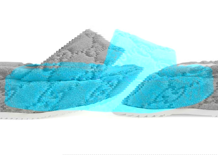 Sneakers og sko Gucci GG Platform Sandal Blue Turkis | 700599 U2O00 4917, 0