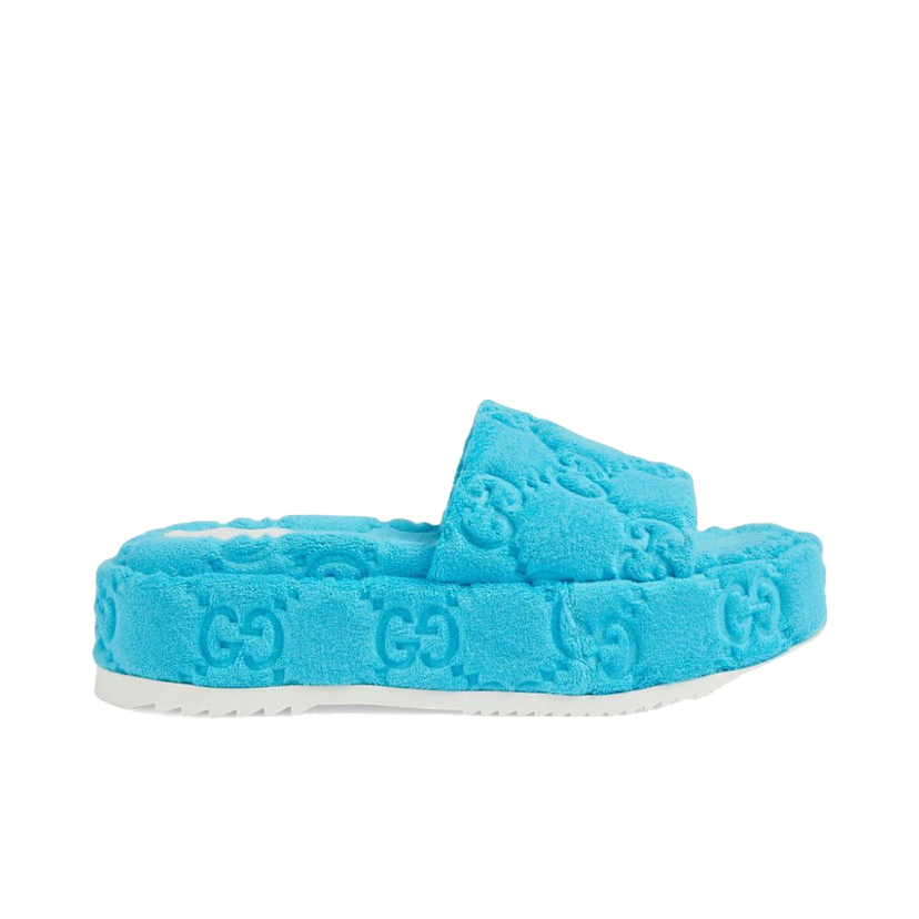 Sneakers og sko Gucci GG Platform Sandal Blue Turkis | 700599 U2O00 4917