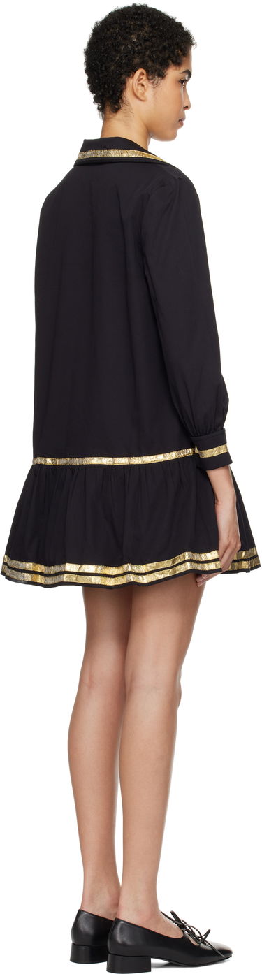 Kjole Bode Bode Tinsel Tape Minidress Sort | WRF24DR015, 2