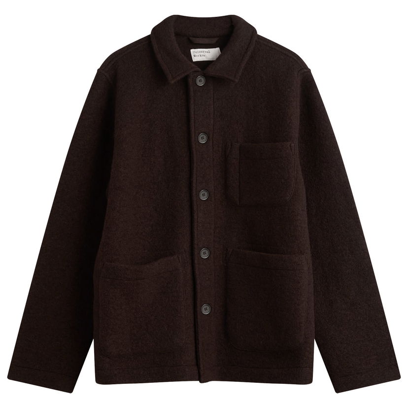 Jakke Universal Works Universal Works Wool Fleece Field Jacket, Size Small Brun | 00017-BRN