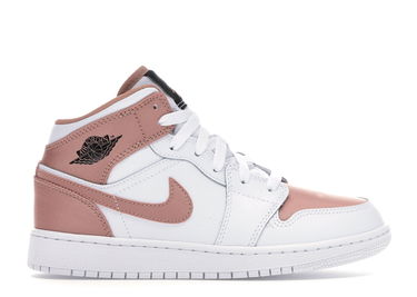 Sneakers og sko Jordan Air Jordan 1 Mid 'White Rose Gold' (GS) Lyserød | 555112-190, 0