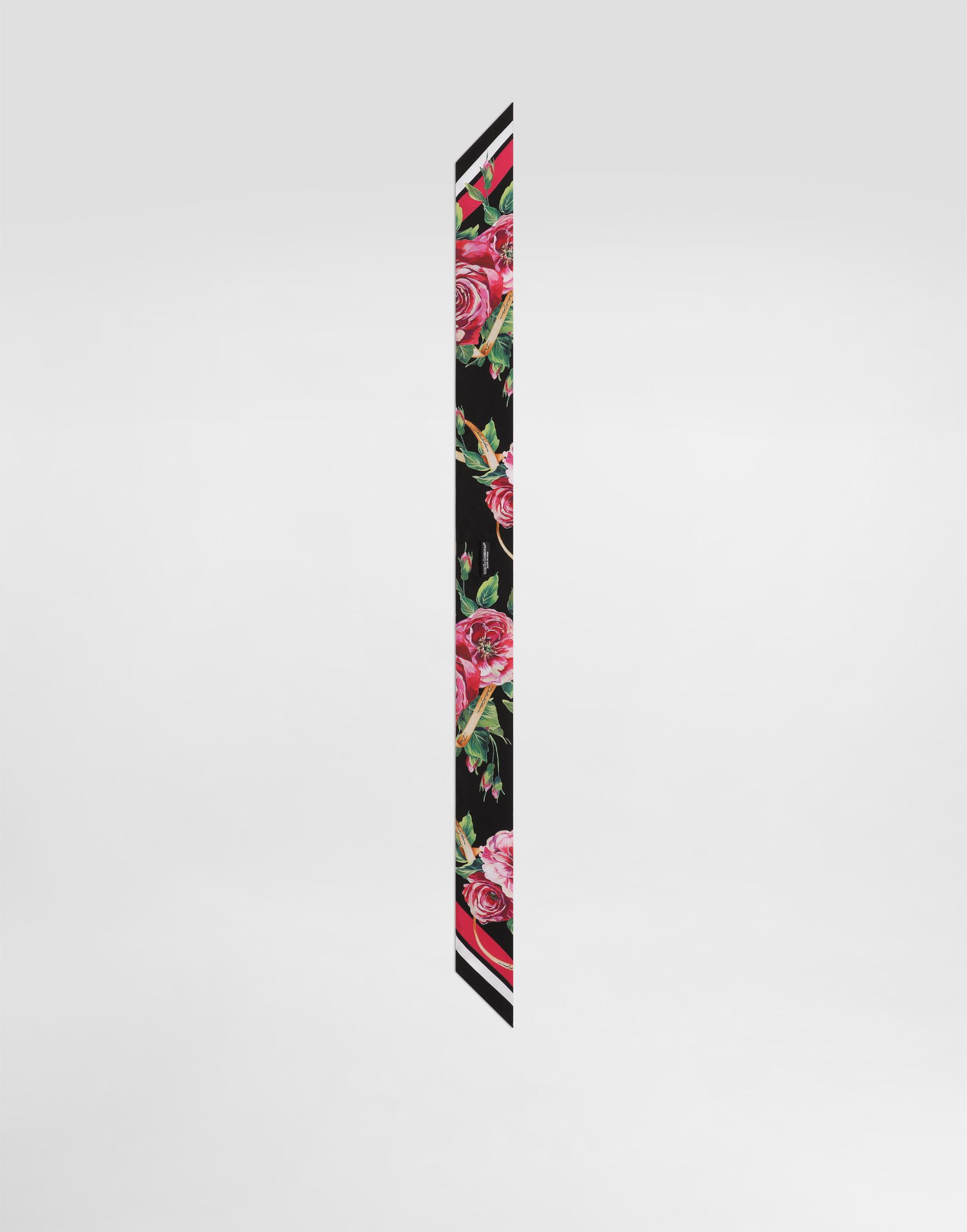 Tørklæde Dolce & Gabbana Dolce & Gabbana Rose-Print Twill Headscarf Sort | FS215AGDCUOHD5JA, 1