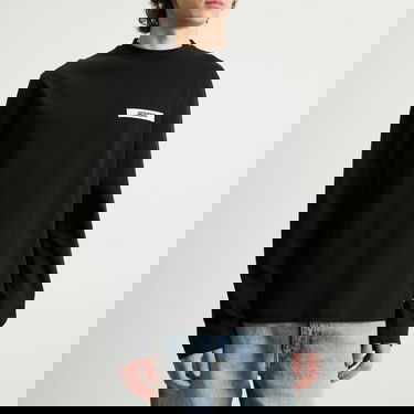 T-shirt Jacquemus Jacquemus Grosgrain Logo Long Sleeve T-Shirt, Size Large Sort | 25HTSM00570AJ00226-990, 5