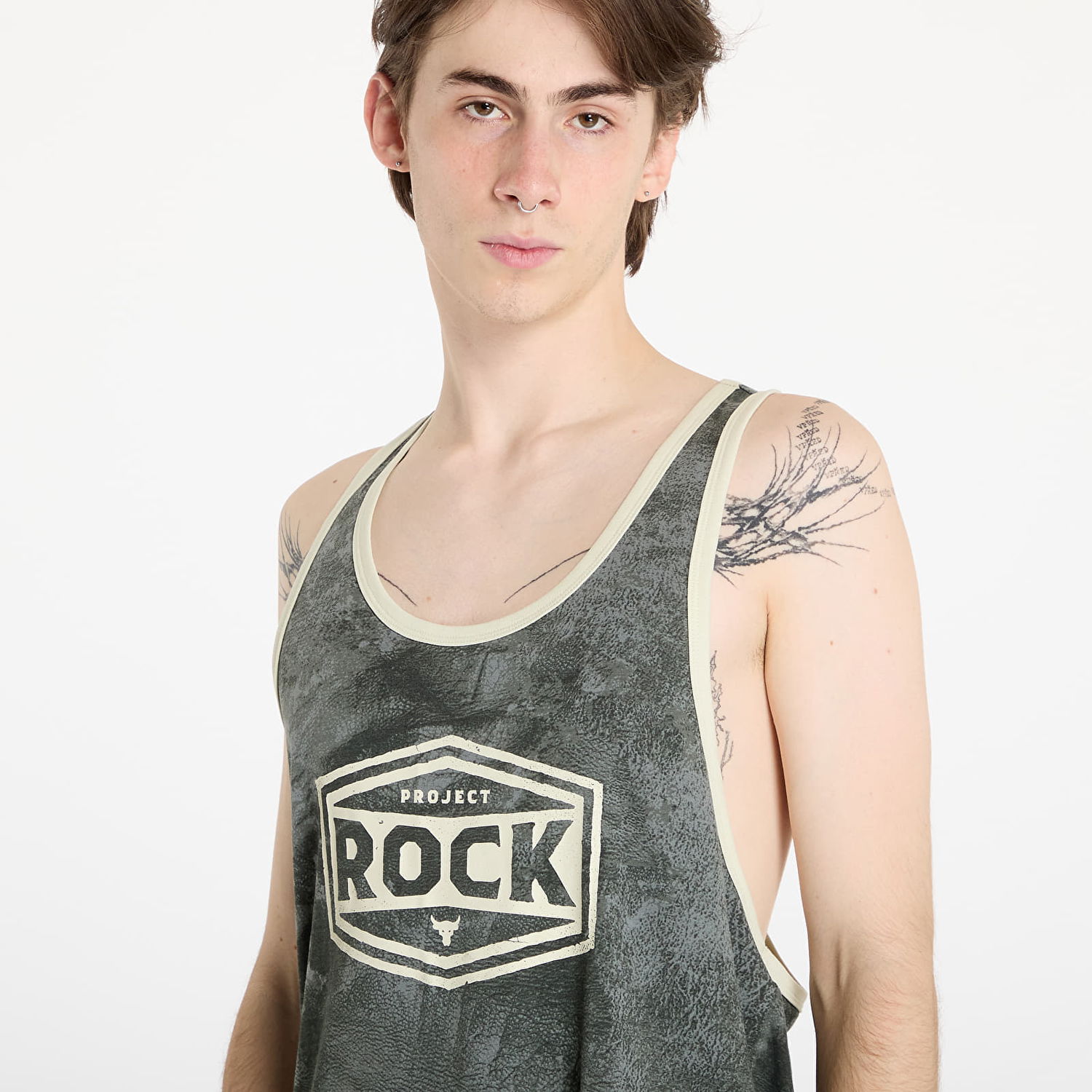 Tanktop Under Armour Project Rock Racer Tank Tools Top Clay Green/ Silt Grøn | 1386915-709, 1
