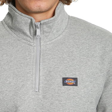 Sweatshirt Dickies Oakport Quarter Zip Sweater Grå | DK0A4XD4GYM1, 2