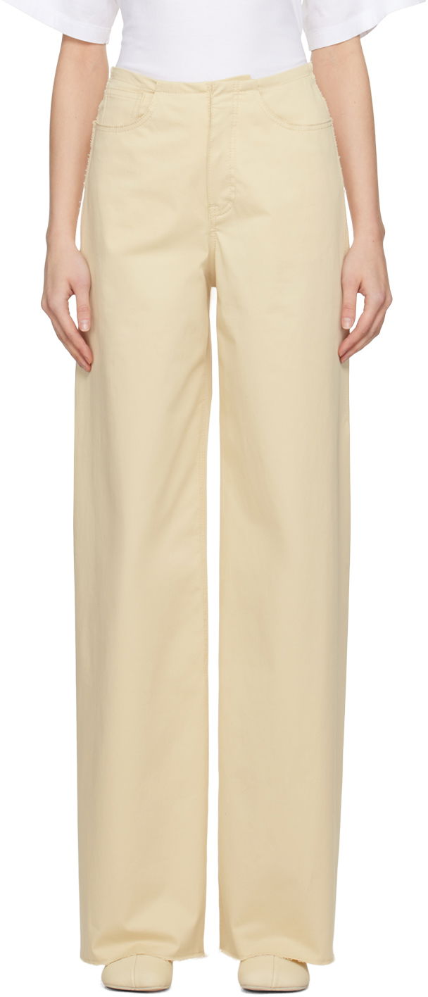 Bukser Maison Margiela MM6 Five-Pocket Trousers Gul | S52KA0482 S54452