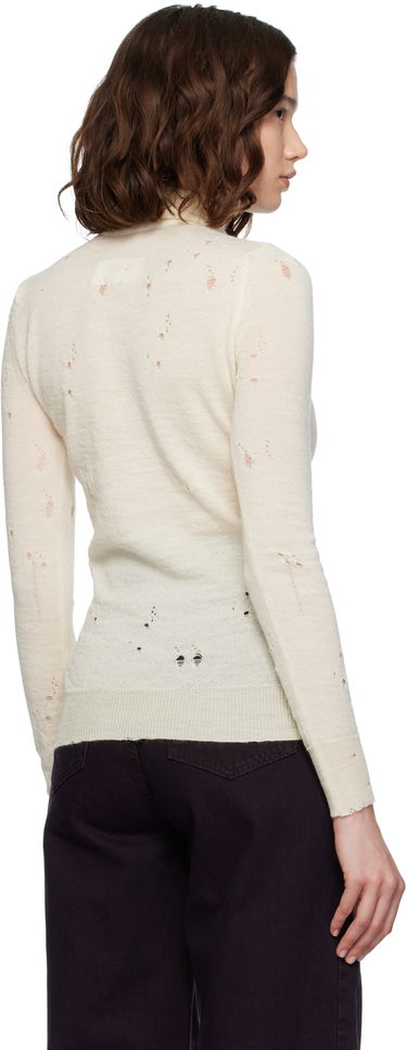 Sweater Maison Margiela MM6 Maison Margiela Distressed Wool Turtleneck Beige | S52HA0299 M13134, 2