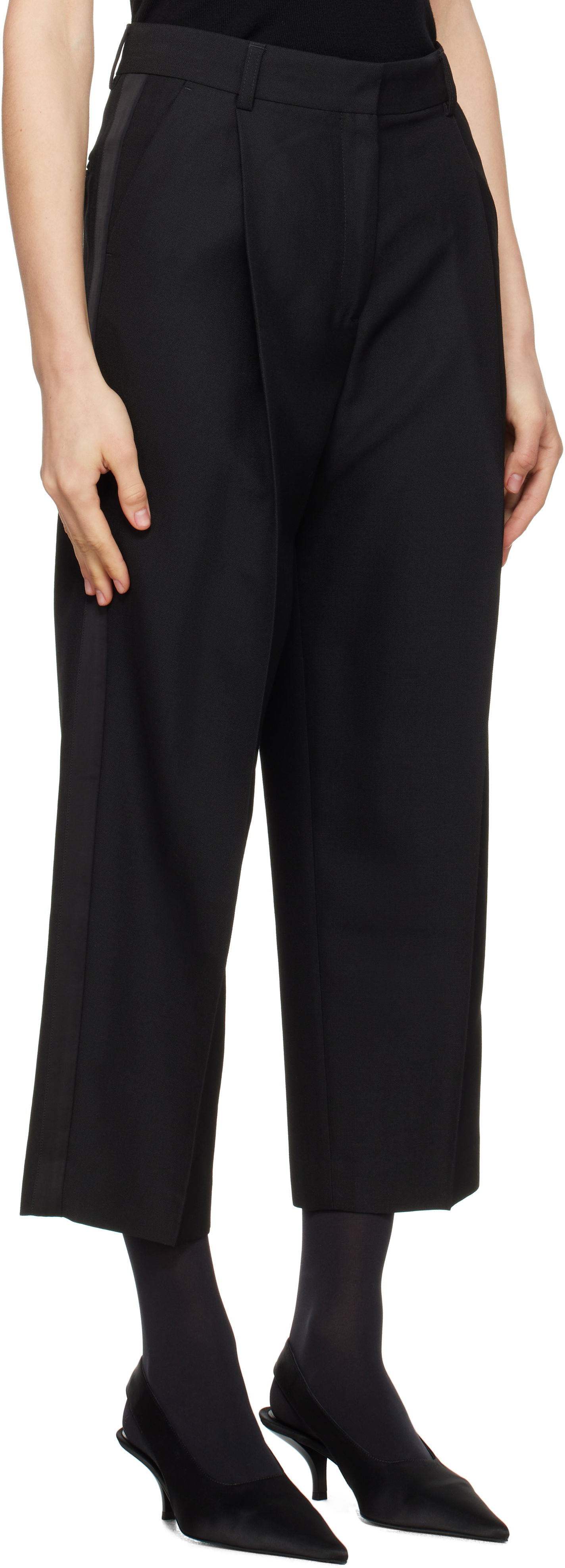 Bukser TOTEME TOTEME Pleated Straight Trousers Sort | 251-WRB0254-FB0026, 1