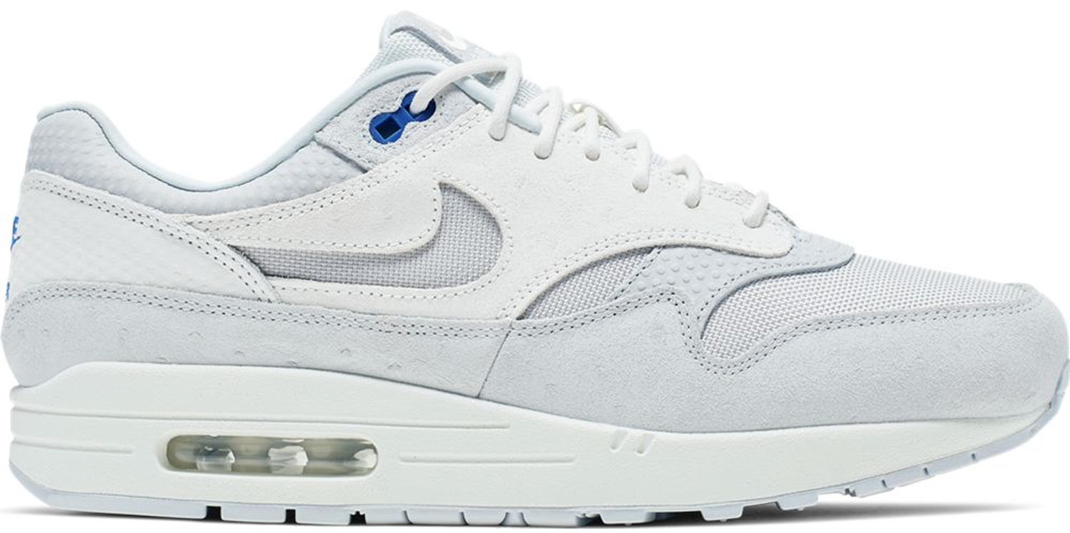 Sneakers og sko Nike Air Max 1 Pure Platinum Racer Blue Hvid | 875844-011, 0