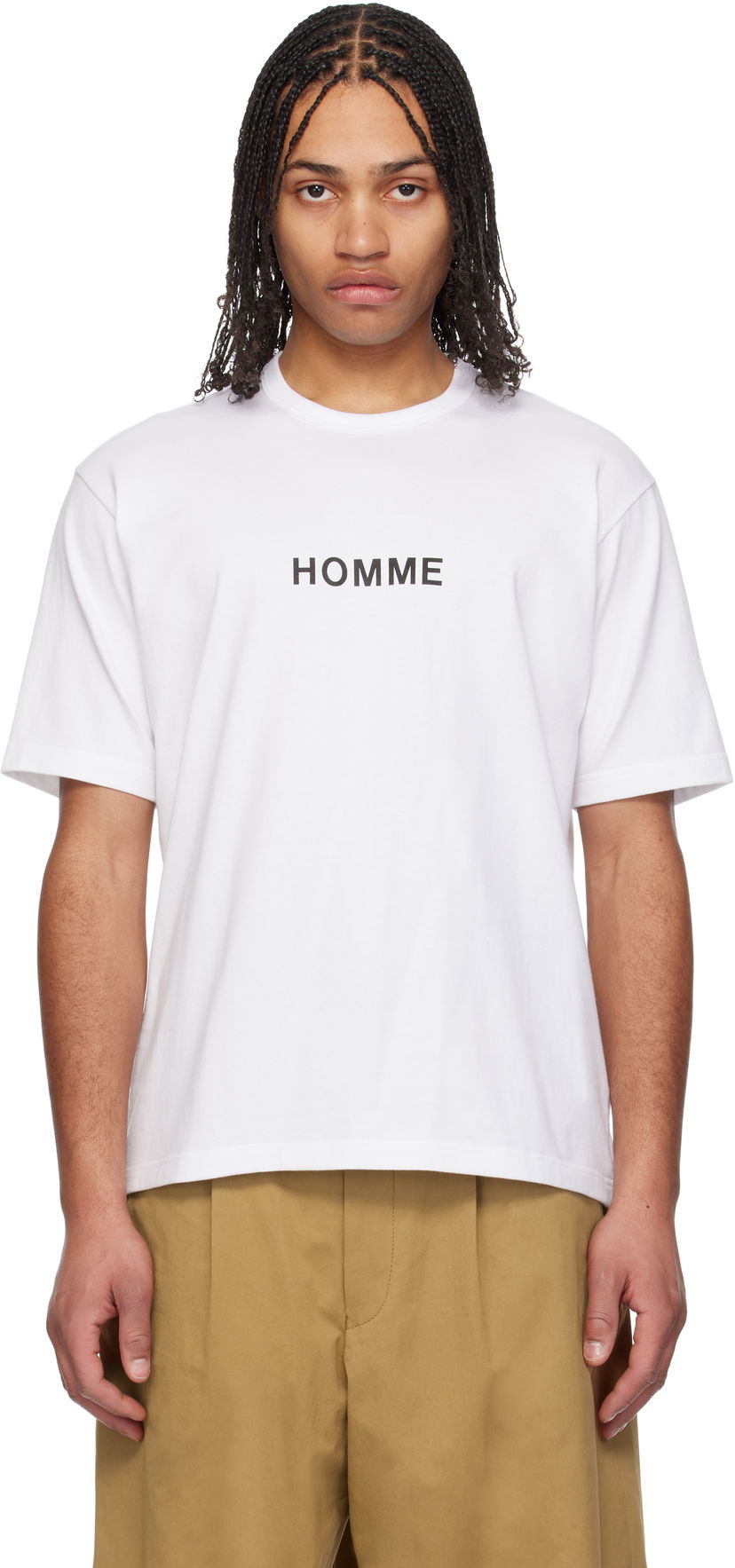 T-shirt Comme des Garçons Homme Logo T-Shirt Hvid | HO-T103-051