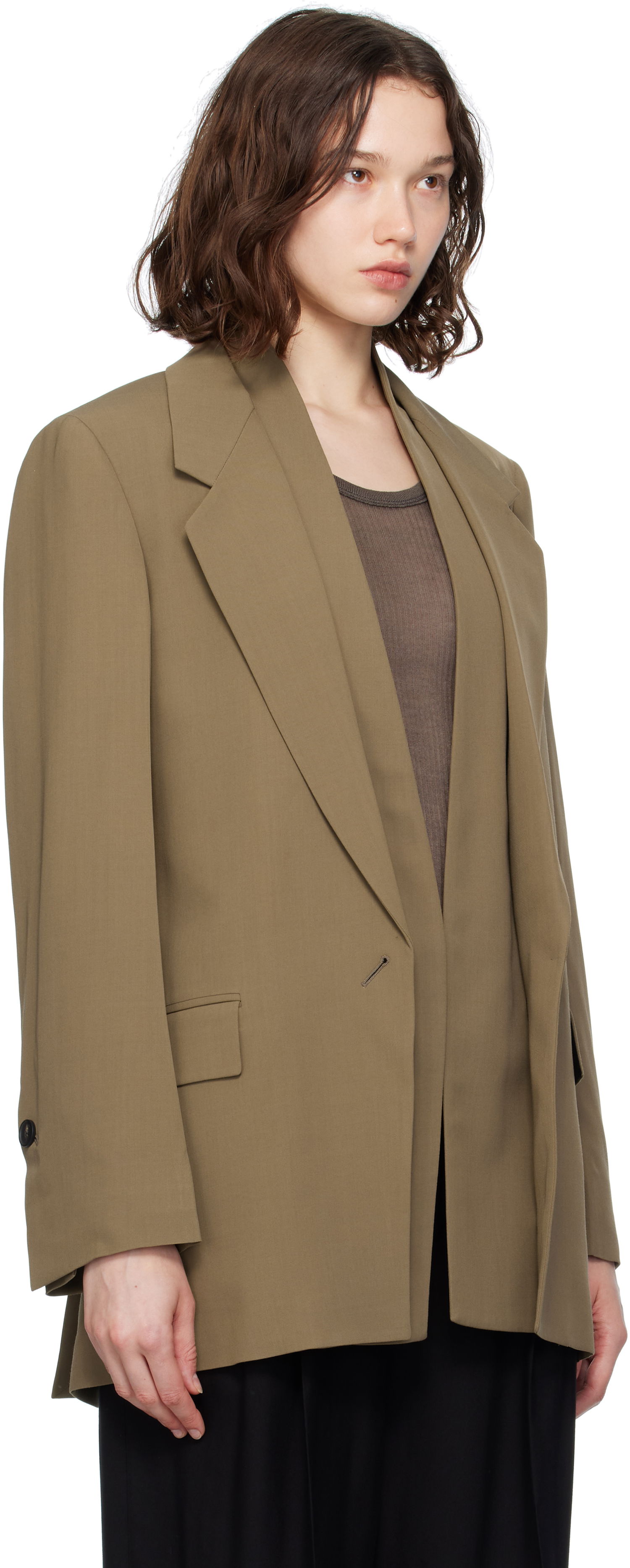 Jakke FERRAGAMO Ferragamo Single Breasted Blazer Grøn | 782598, 1