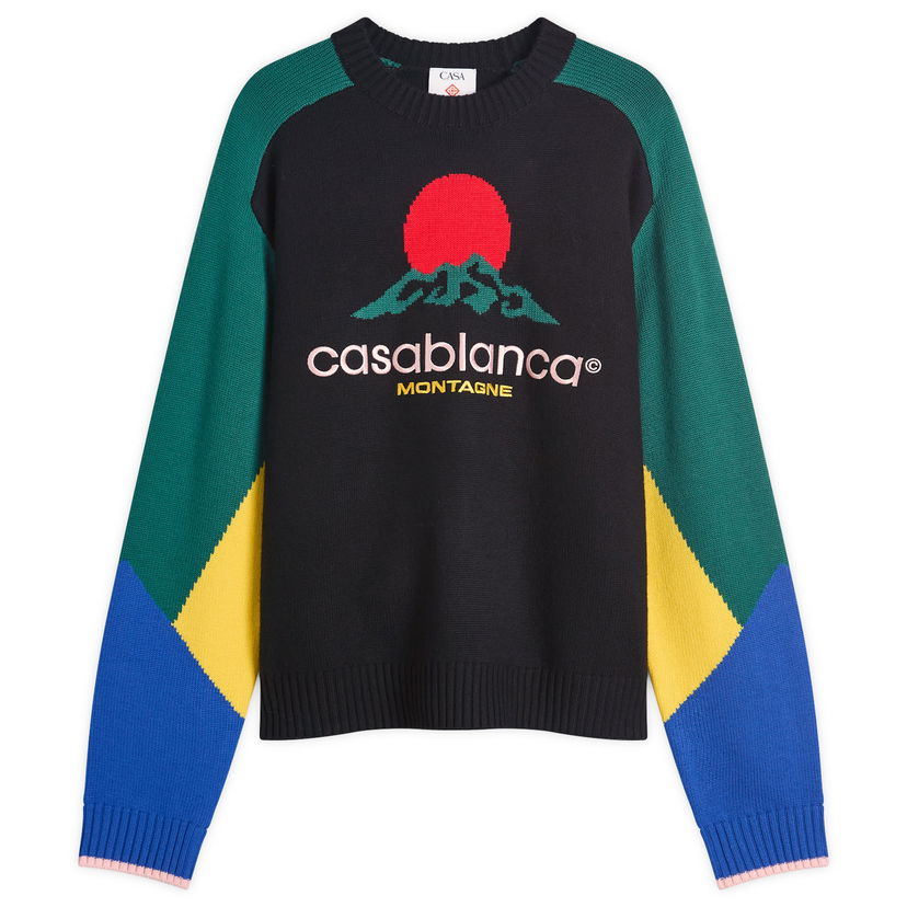 Sweater Casablanca Casablanca Intarsia Crew Knit, Size Large Flerfarvet | MPF25-KW-1008-01