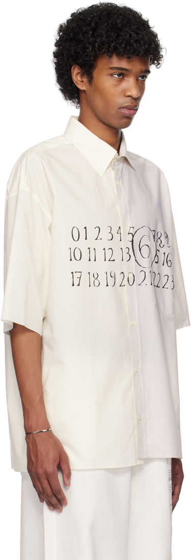 Skjorte Maison Margiela MM6 Maison Margiela Asymmetric Poplin Shirt Hvid | SH0DR0007 MTN041, 1