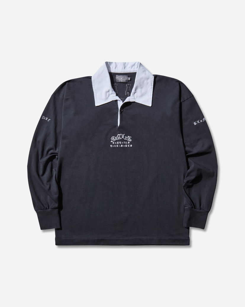 Polo skjorte Slam Jam 3AGLES Rugby Polo Sort | POSA2G001 NVY