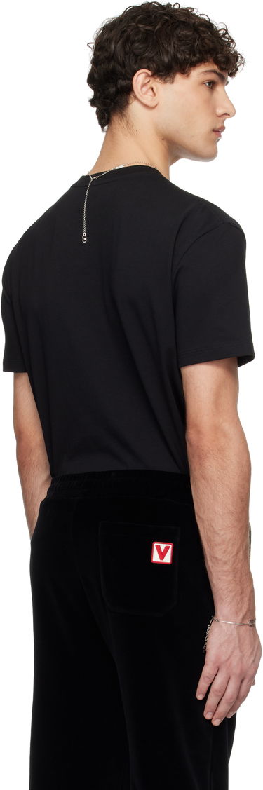 T-shirt Valentino Patch T-Shirt Sort | 6V3MG10VAQ8, 2