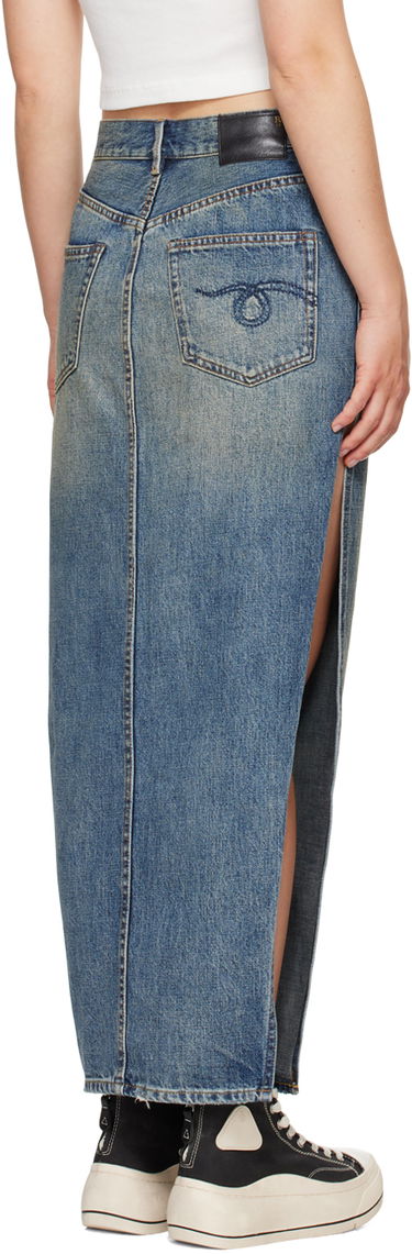 Nederdel R13 R13 Devon Side Slit Maxi Denim Skirt Blå | R13WD102-D213A, 2