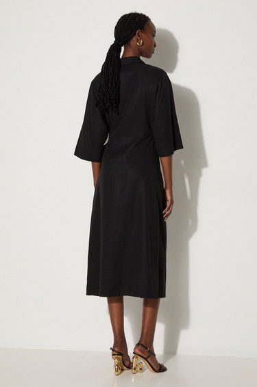 Kjole Samsoe Samsoe Midi Wrap Dress Sort | F24100086, 1